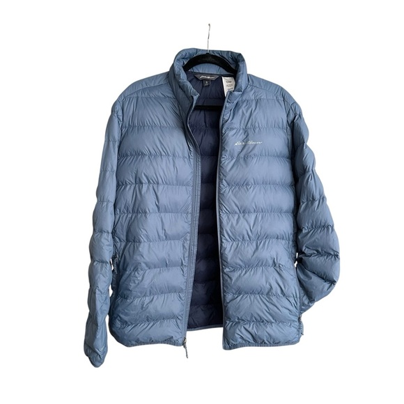 EDDIE BAUER EB650 Down Jacket Blue Lightweight Packable Puffer Coat Men’s XL - Picture 7 of 15